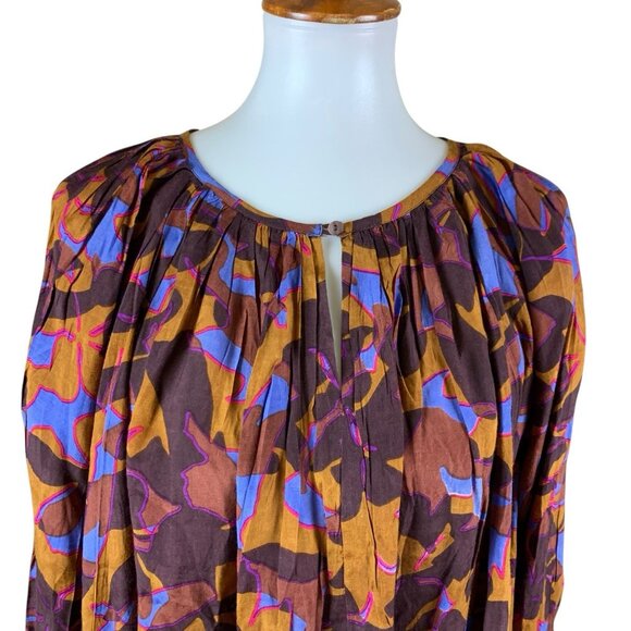 Roller Rabbit Women’s Blouse Medium Multicolor Abstract Print 100% Viscose - Picture 2 of 6